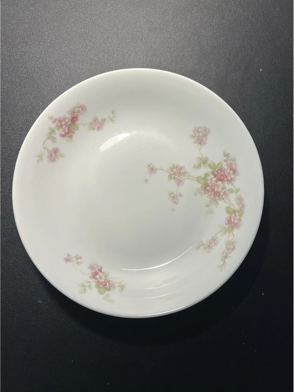 O&EG Royal Austria 1900s Pink Floral Porcelain Set of 12 Rimmed Soup Bowls, 8”
